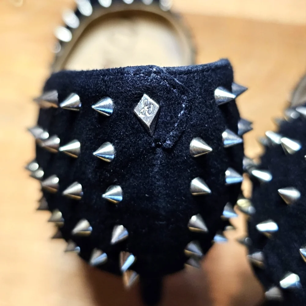 EUC!!! | Sam Edelman | Black | Suede | Gold | Spike | Hazel | Pumps | Size 8 - Picture 7 of 8